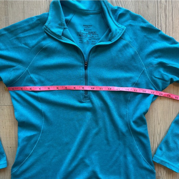 Patagonia 44451 Womens Capilene 3 Midweight Zip-Neck Turquoise Teal jacket small - Picture 3 of 7